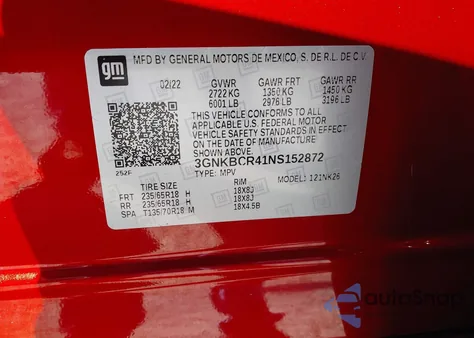 2022 Chevrolet Blazer Fwd 2Lt from USA, damaged, VIN 3GNKBCR41NS152872